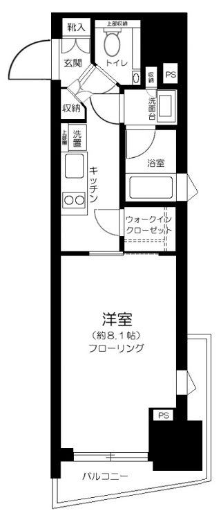 水商売賃貸　パークリュクス新宿御苑前mono 間取り図