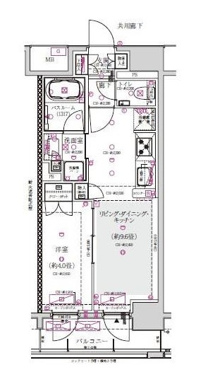 水商売賃貸　オープンレジデンシア代々木　間取り図