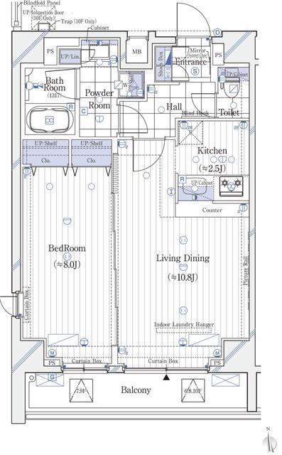 水商売賃貸　ガリシアレジデンス芝公園　間取り図