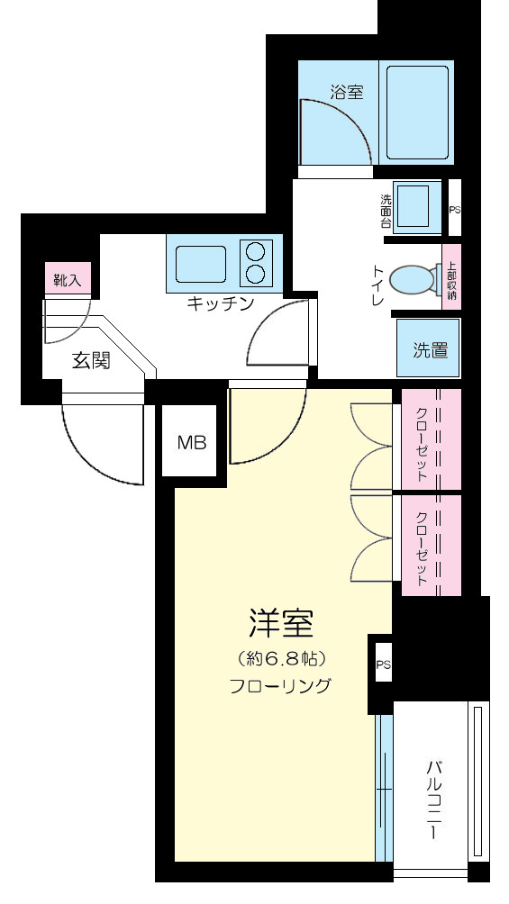 水商売賃貸　オープンレジデンシア銀座二丁目　間取り図