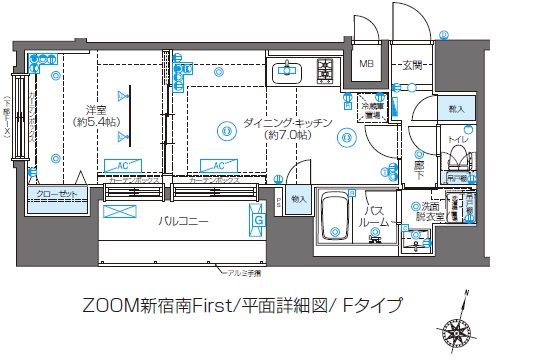 水商売賃貸　ズーム新宿南ファースト　間取り図