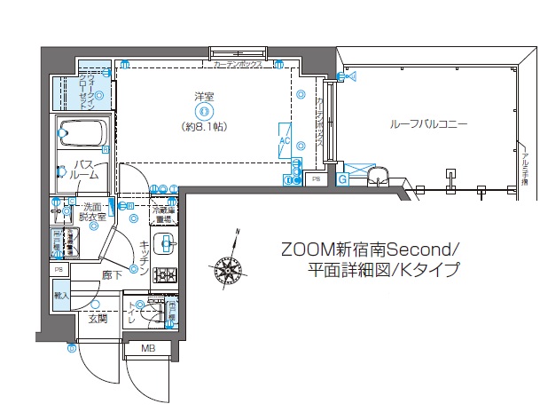 水商売賃貸　ズーム新宿南セカンド　間取り図