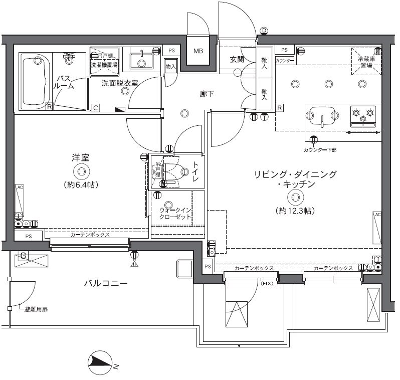 水商売賃貸　ズーム中野坂上　間取り図