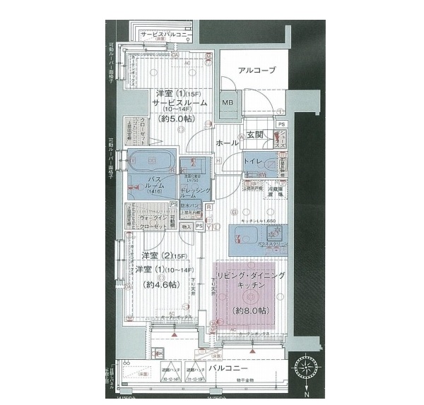 水商売賃貸　エステムプラザ芝公園　間取り図