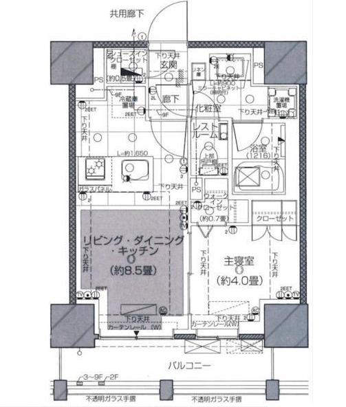 水商売賃貸　ピアース赤坂　間取り図