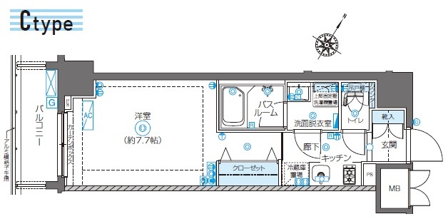 水商売賃貸　ズーム南麻布　間取り図