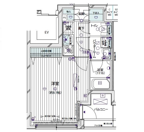 水商売賃貸 MS東新宿　間取り図