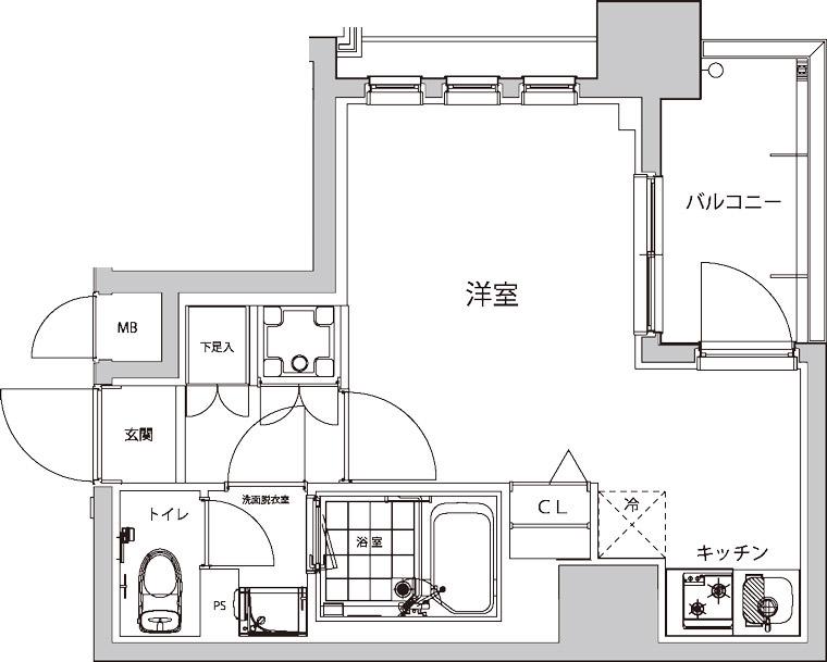 水商売賃貸　ハーモニーレジデンス早稲田夏目坂_503_間取