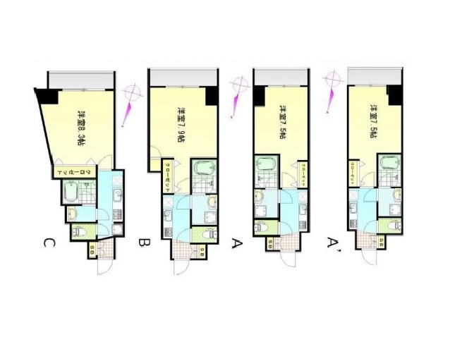 水商売賃貸　シンフォニー北新宿の杜　間取り図