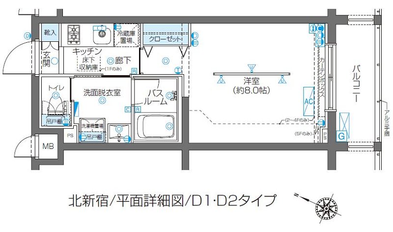 水商売賃貸 ズーム北新宿　間取り図