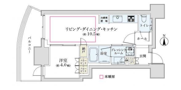 水商売賃貸 パークコート乃木坂ザタワー　間取り図