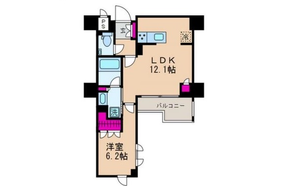 水商売賃貸 ジオ新宿百人町　間取り図