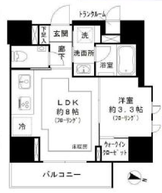 水商売賃貸 　ピアース麻布十番　間取り図