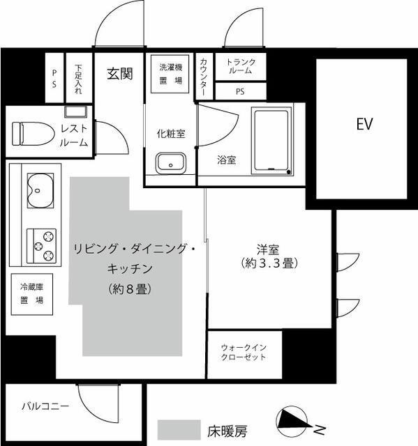 水商売賃貸　ピアース麻布十番　間取り図